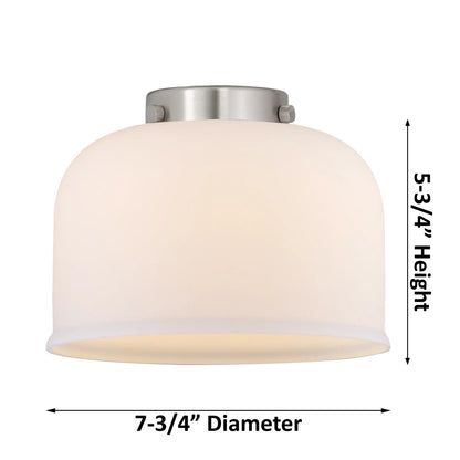 Innovations Lighting Large Bell 22in 3-Light Chandelier | Industrial Polished Nickel and Matte White Cased Glass | Dining Room & | Model 207-PN-G71