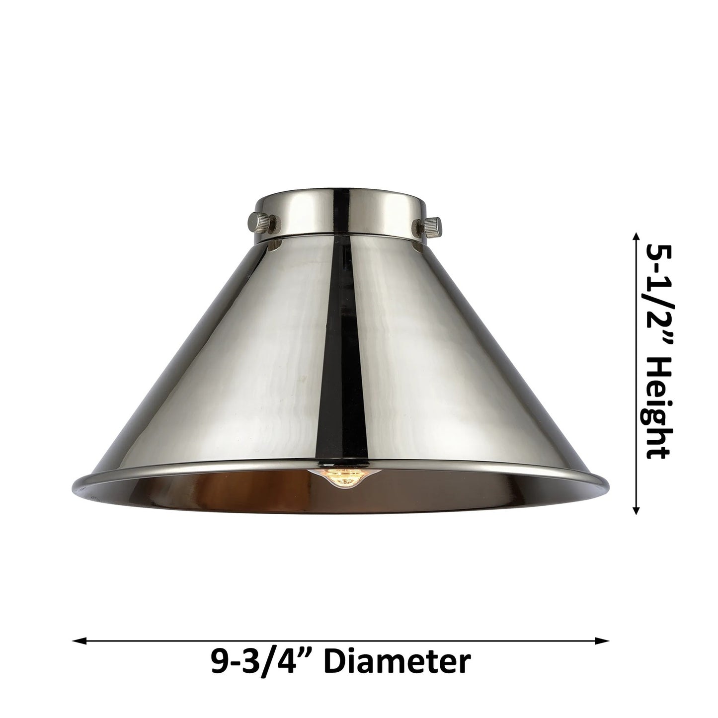 Innovations Briarcliff 24in 3-Light Chandelier | Traditional Industrial Polished Nickel Steel and Cast Brass with Cone Metal Shades | Model 207-PN-M10-LED