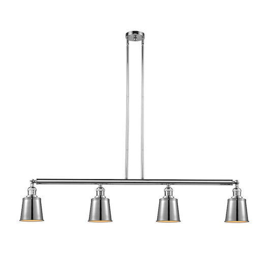 Innovations Addison 50in 4-Light Island Pendant | Traditional Industrial Polished Chrome Steel and Metal Shade | Kitchen Island & | Model 214-PC-M9-PC-LED