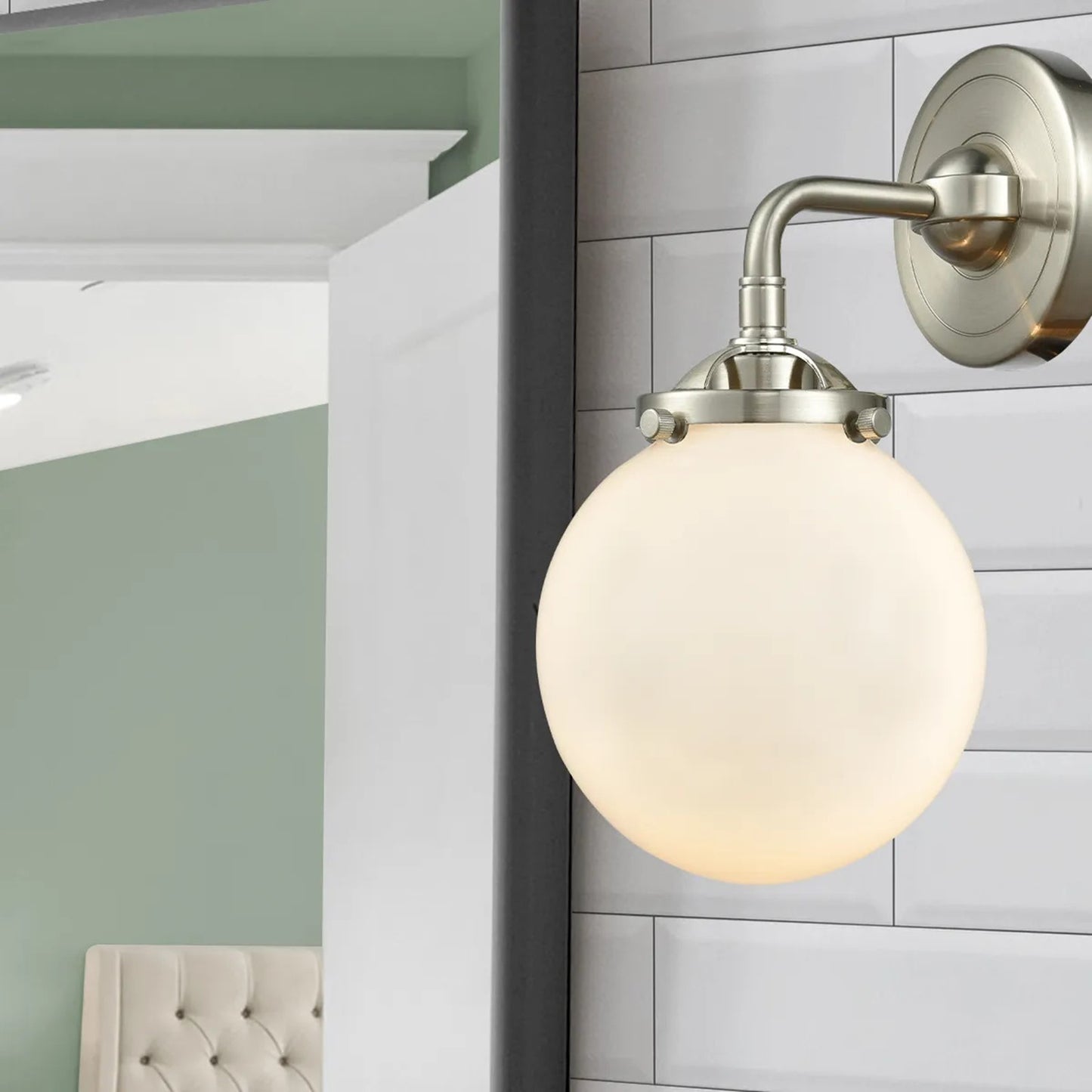 Innovations 1 Light, White LED Beacon 6" Sconce, SN