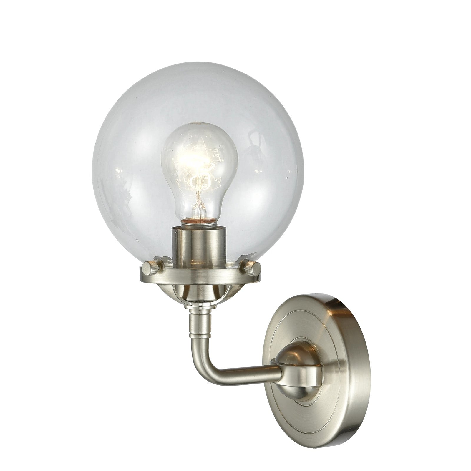 Innovations 1 Light Beacon 6" Sconce, Satin Nickel