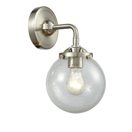 Innovations 1 Light LED Beacon 6" Sconce, Bronze/Seedy