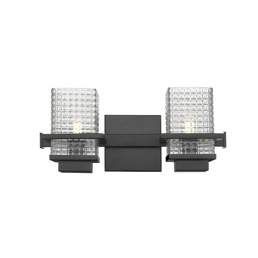 Innovations Lighting Wellfleet 2 Light Bath Vanity Light, Black