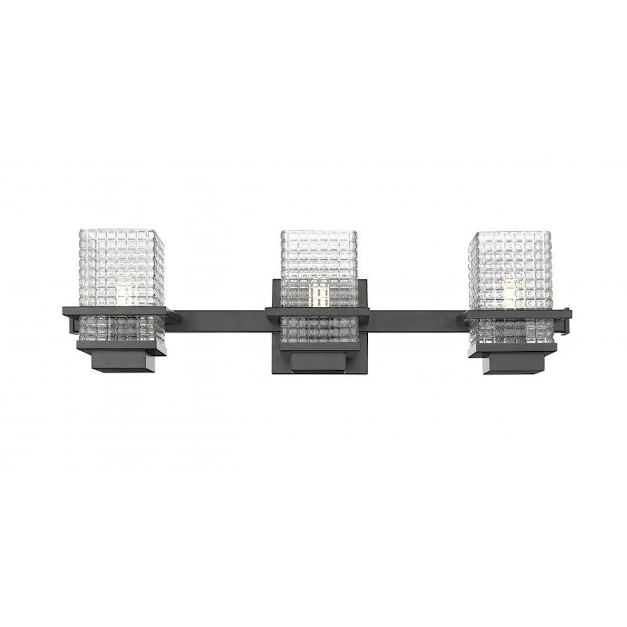 Innovations Lighting Wellfleet 3 Light Bath Vanity Light, Black