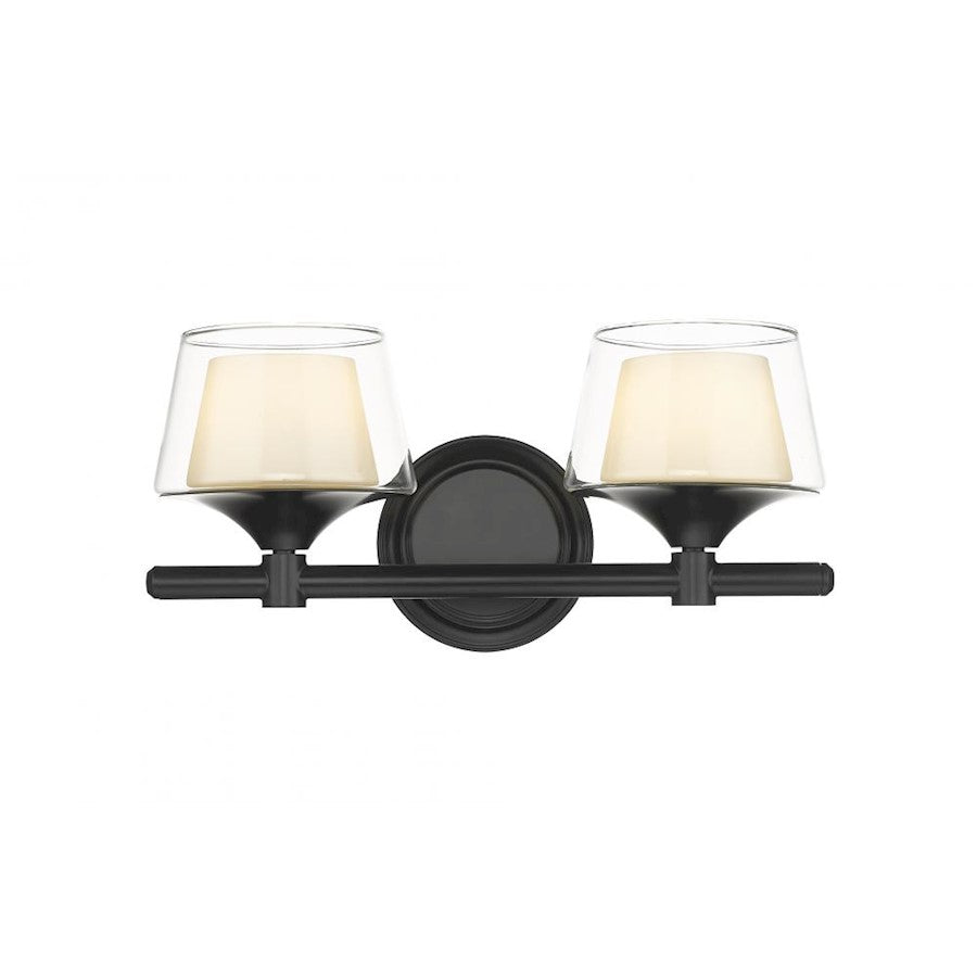 Innovations Lighting Laguna 2 Light Bath Vanity Light, Black