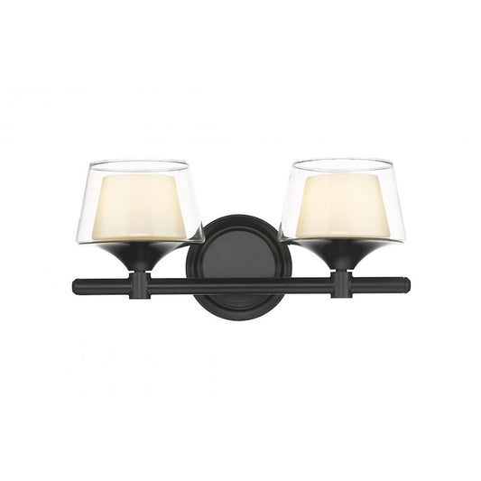 Innovations Lighting Laguna 2 Light Bath Vanity Light, Black
