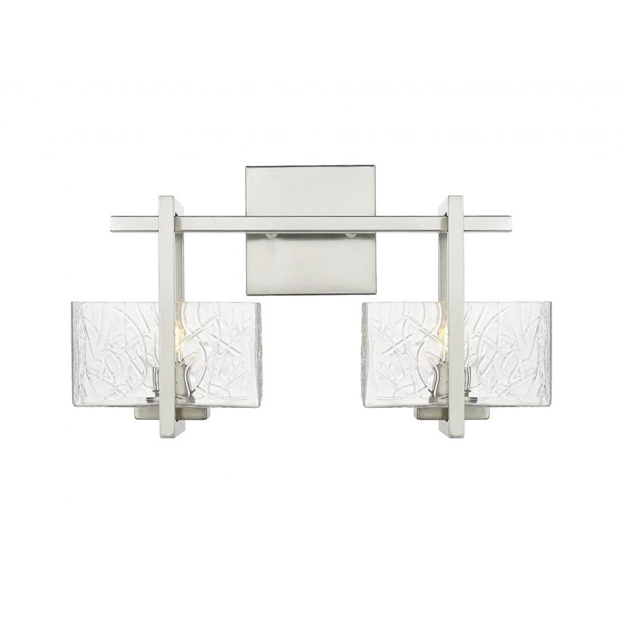 Innovations Striate 2 Light L-LED Bath Vanity, Satin SN