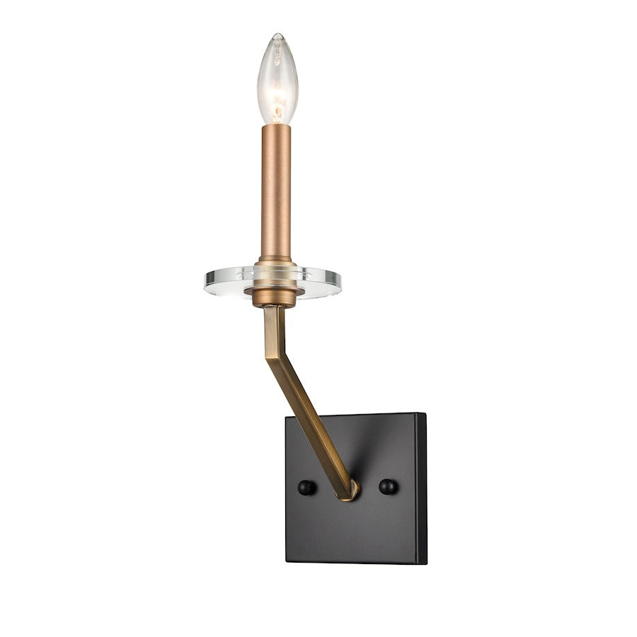 Innovations Lighting Raleigh Raleigh 5" 1 Light Sconce, Black Brass