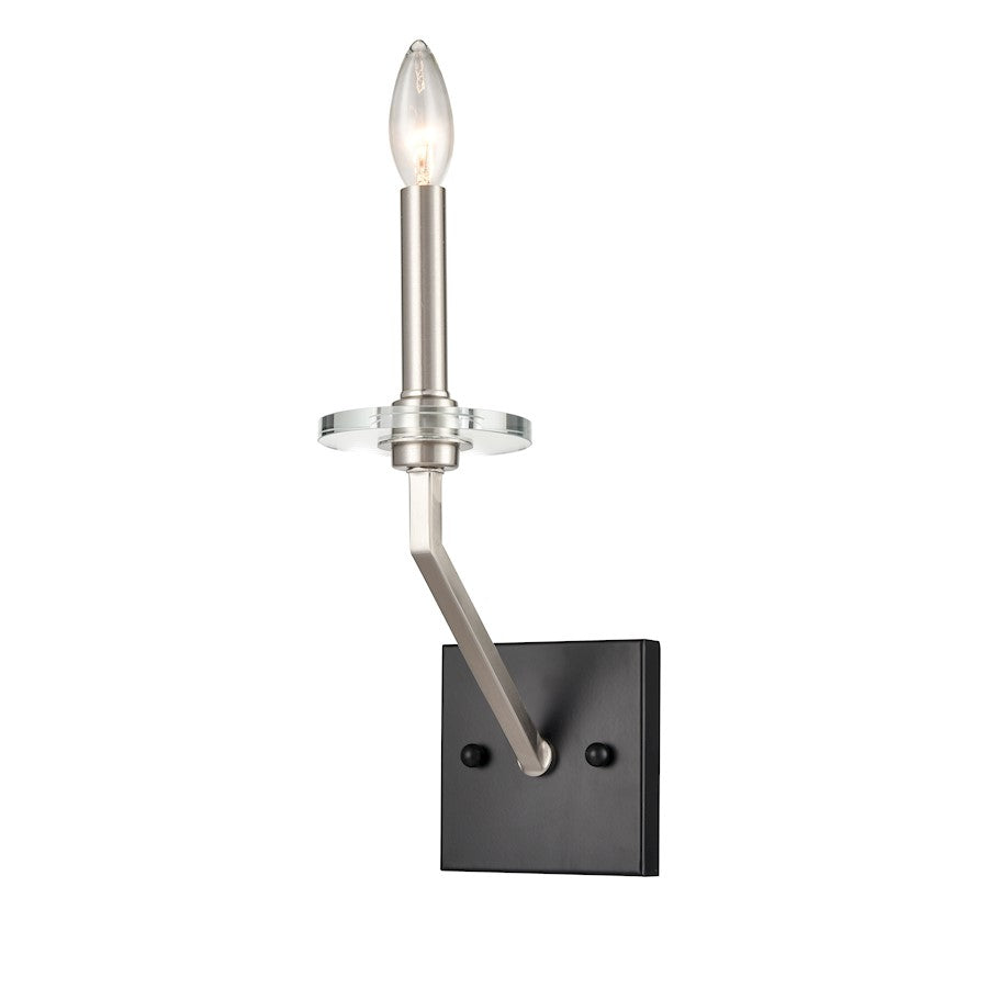 Innovations Raleigh Raleigh 5" 1 Light Sconce, Black Satin Nickel