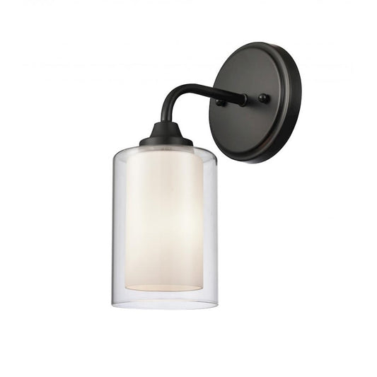 Innovations Auralume Fairbank 4" 1 Light LED Wall Sconce, BK