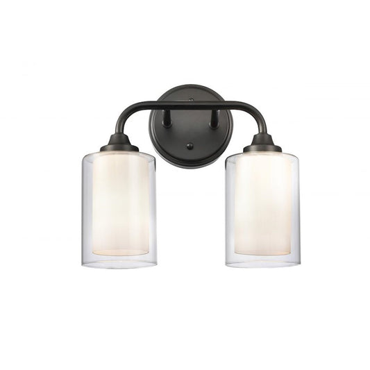 Innovations Auralume Fairbank 4" 2 Light Bath Vanity, Black