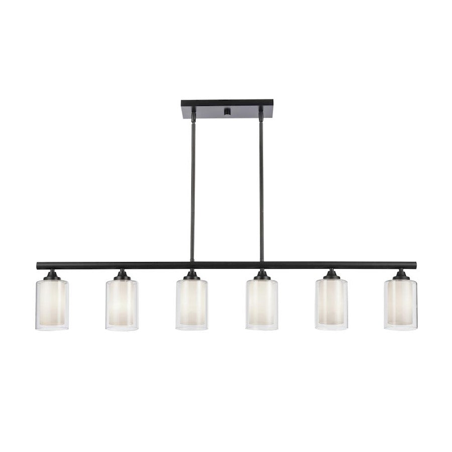 Innovations Auralume Fairbank 4" 6 Light Island Light, Black