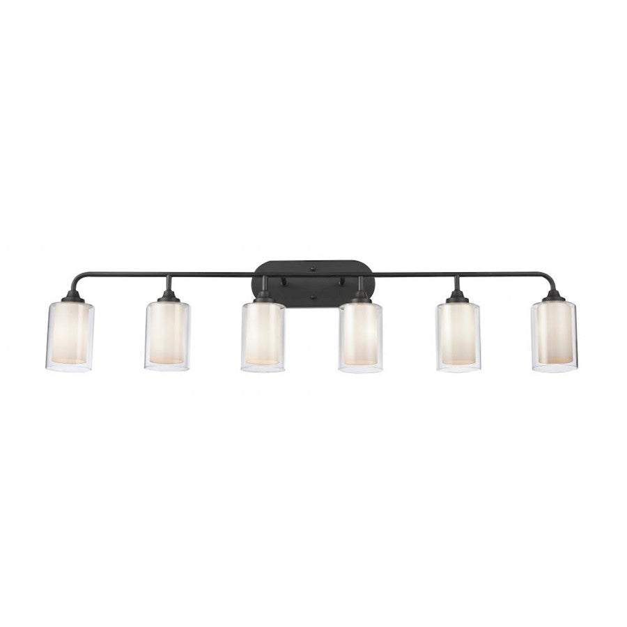 Innovations Auralume Fairbank 4" 6 Light Bath Vanity, Black