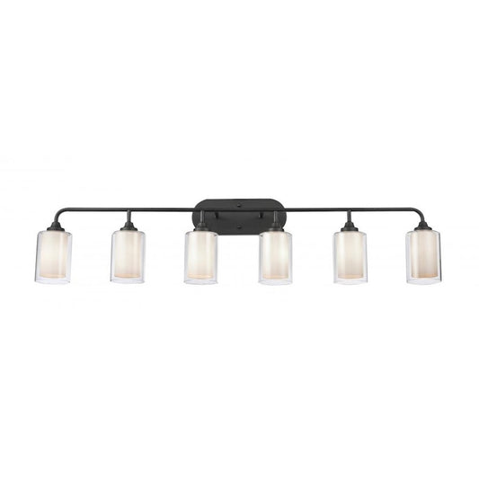 Innovations Auralume Fairbank 4" 6 Light Bath Vanity, Black