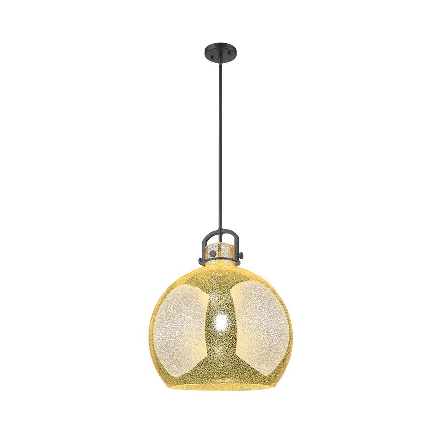 Innovations Newton Sphere 18" Stem Arch Pendant, BK/MC - 410-1SL-BK-G410-18ME