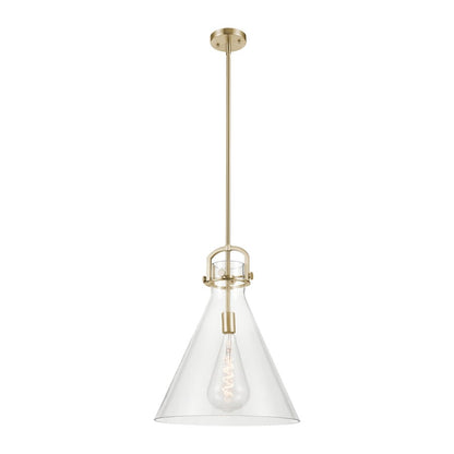 Innovations Newton Cone 1Lt 16" Stem Arch Pendant, CBZ/CL - 410-1SL-CB-G411-16CL
