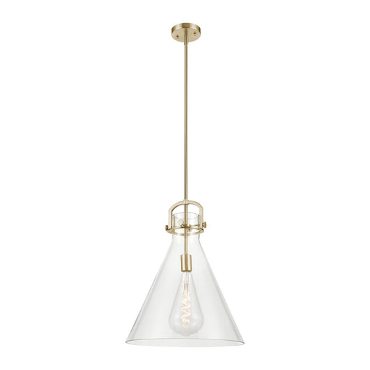 Innovations Newton Cone 1Lt 16" Stem Arch Pendant, CBZ/CL - 410-1SL-CB-G411-16CL