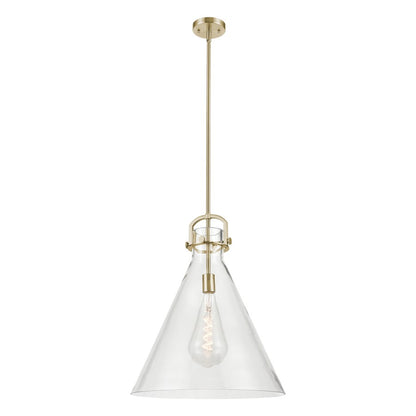 Innovations Newton Cone 1Lt 18" Stem Arch Pendant, CBZ/CL - 410-1SL-CB-G411-18CL