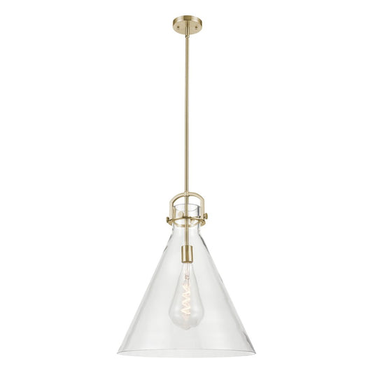 Innovations Newton Cone 1Lt 18" Stem Arch Pendant, CBZ/CL - 410-1SL-CB-G411-18CL