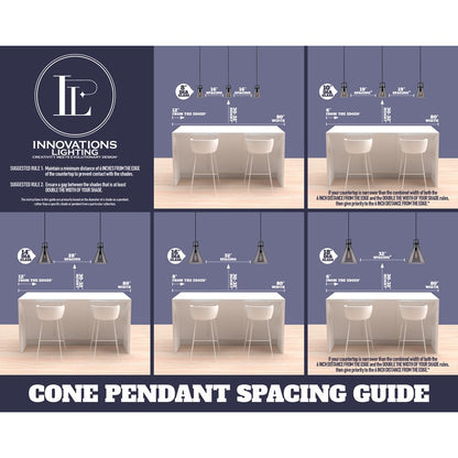 Innovations Newton Cone 18" Stem Arch Pendant, CBZ/SD