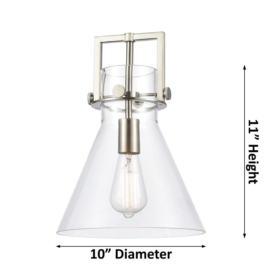 Innovations NC 10" Stem Arch Mini Pendant, CBZ/CL