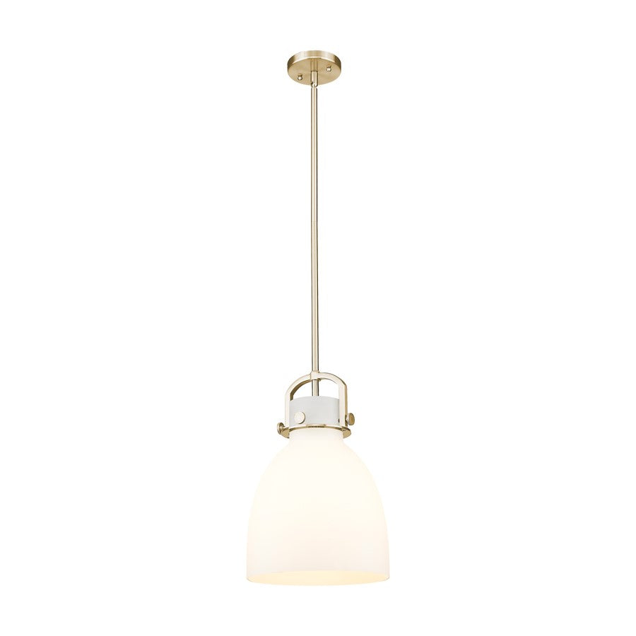 Innovations NB 1Lt 10" Stem Arch Pendant, CBZ/WH - 410-1SM-CB-G412-10WH