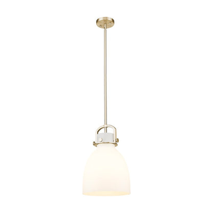 Innovations NB 1Lt 10" Stem Arch Pendant, CBZ/WH - 410-1SM-CB-G412-10WH