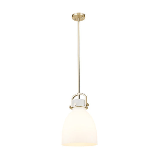 Innovations NB 1Lt 10" Stem Arch Pendant, CBZ/WH - 410-1SM-CB-G412-10WH