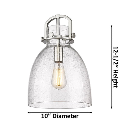 Innovations NB 1Lt 10" Stem Arch Pendant, Satin Nickel/MC