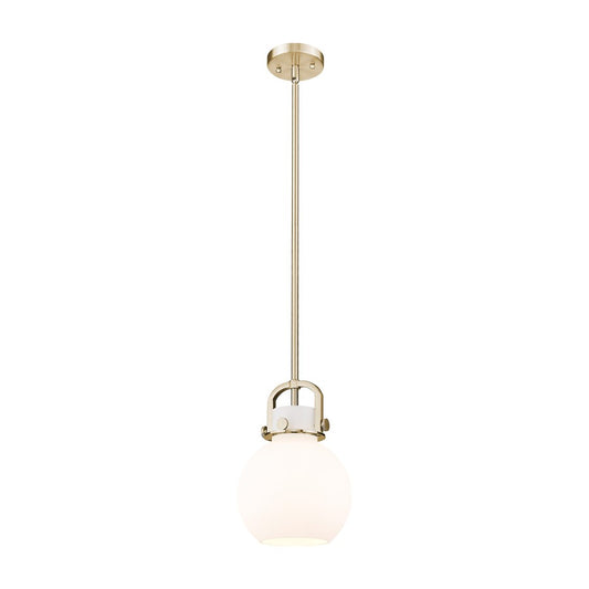Innovations NS 8" Stem Arch Mini Pendant, CBZ/WH - 410-1SS-CB-G410-8WH