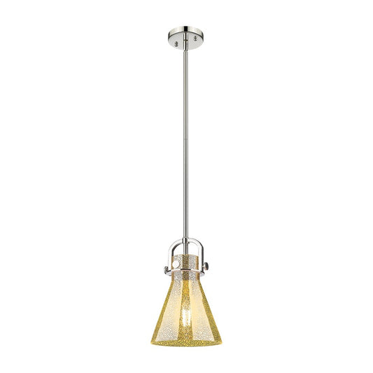 Innovations Newton Cone 8" Stem Arch Mini Pendant, PN/MC - 410-1SS-PN-G411-8ME