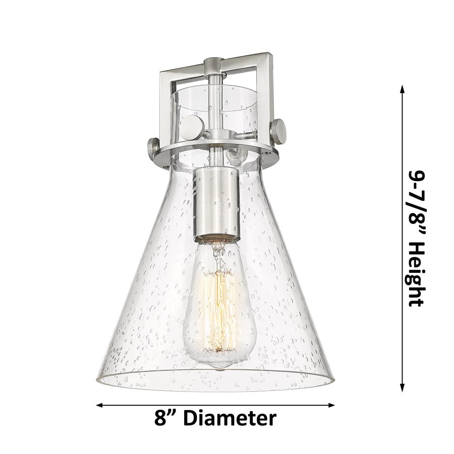 Innovations Newton Cone 8" Stem Arch Mini Pendant, Polished Nickel/MC