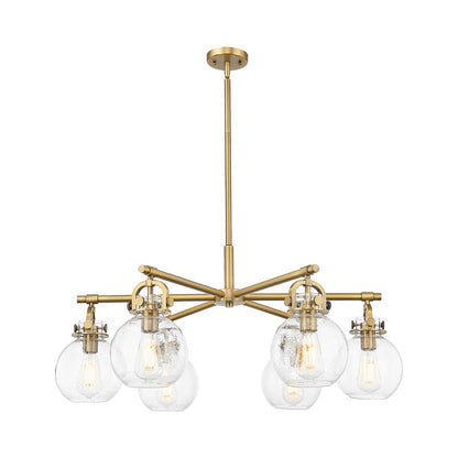 Innovations NS 6Lt 26" Stem Arch Chandelier, BB/SD - 410-6CR-BB-G410-7SDY
