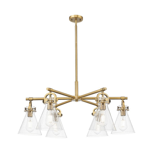 Innovations NC 6Lt 26" Stem Arch Chandelier, BB/SD - 410-6CR-BB-G411-7SDY