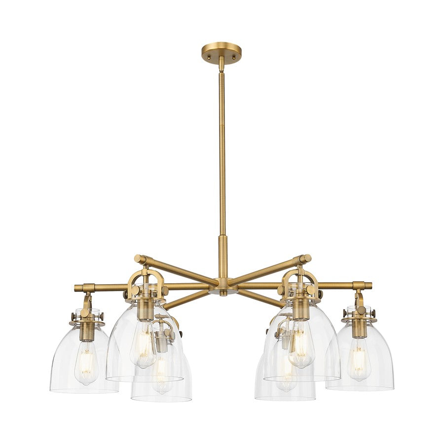 Innovations NB 6Lt 26" Stem Arch Chandelier, BB/CL - 410-6CR-BB-G412-7CL