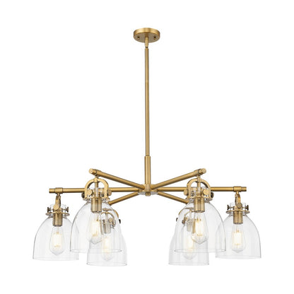 Innovations NB 6Lt 26" Stem Arch Chandelier, BB/CL - 410-6CR-BB-G412-7CL