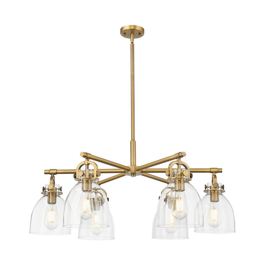 Innovations NB 6Lt 26" Stem Arch Chandelier, BB/CL - 410-6CR-BB-G412-7CL