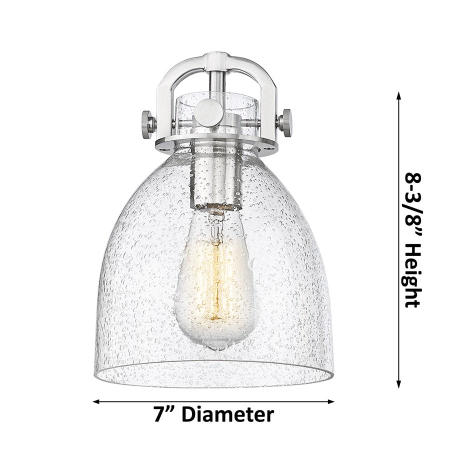 Innovations NB 6Lt 26" Stem Arch Chandelier, Polished Nickel/WH