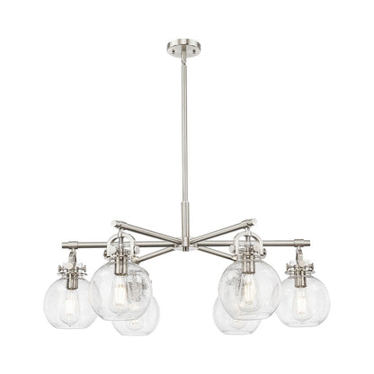 Innovations NS 6Lt 26" Stem Arch Chandelier, SN/SD - 410-6CR-SN-G410-7SDY