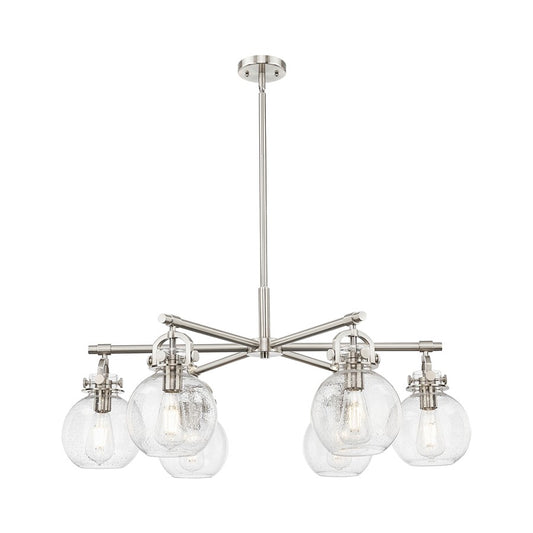 Innovations NS 6Lt 26" Stem Arch Chandelier, SN/SD - 410-6CR-SN-G410-7SDY