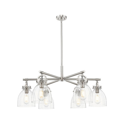 Innovations NB 6Lt 26" Stem Arch Chandelier, SN/SD - 410-6CR-SN-G412-7SDY