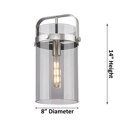 Innovations Pilaster 1Lt 8" Stem Mini Pendant, CBZ/SD
