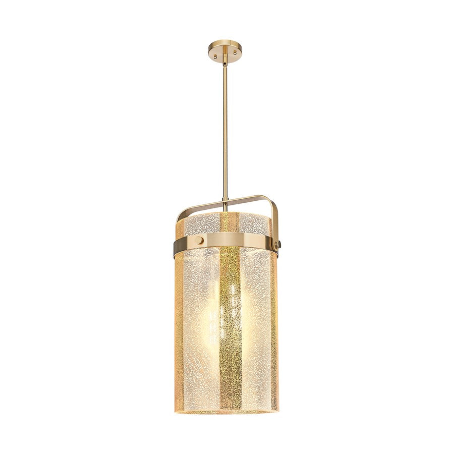 Innovations Pilaster 4Lt 12" Stem Pendant, CBZ/Mercury - 413-4SL-CB-G413-4S-12ME