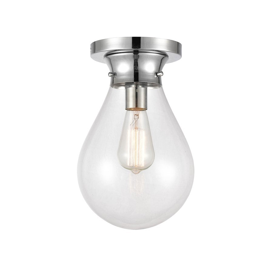 Innovations 414-1F-PC-8CL-LED Genesis Flush Mount, PCH/CLR