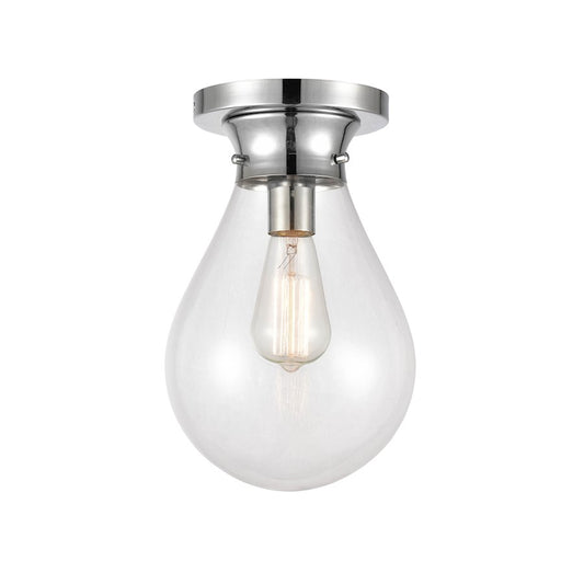Innovations 414-1F-PC-8CL-LED Genesis Flush Mount, PCH/CLR