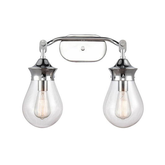 Innovations 2W 414-2W-PC-6CL-LED Genesis Bath, P Chrome/CLR