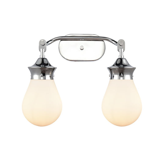 Innovations Genesis 18in 2-Light LED Vanity | Contemporary Polished Chrome and White Globe Glass | Bathroom Vanity | Model 414-2W-PC-6W-LED