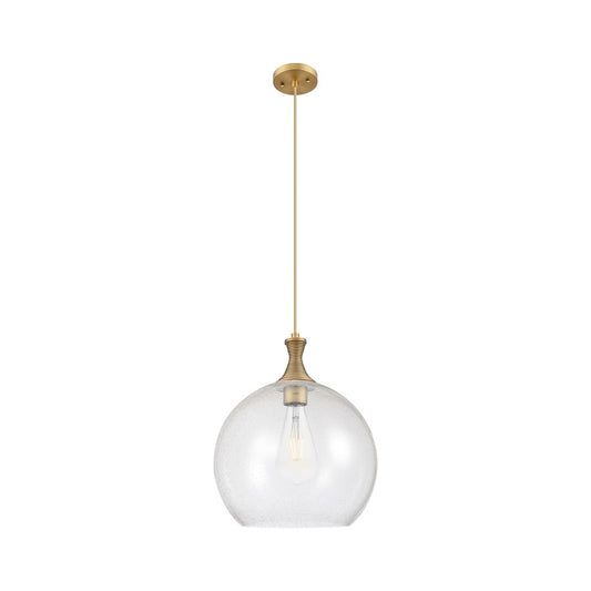Innovations Astor 1Lt 14" Cord Pendant, Brushed Brass/Seedy - 415-1P-BB-G124-14