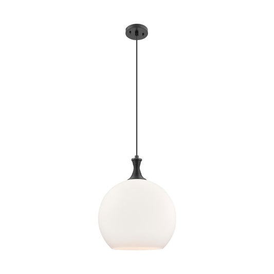 Innovations Astor 1Lt 14" Cord Pendant, Black/White - 415-1P-BK-G121-14