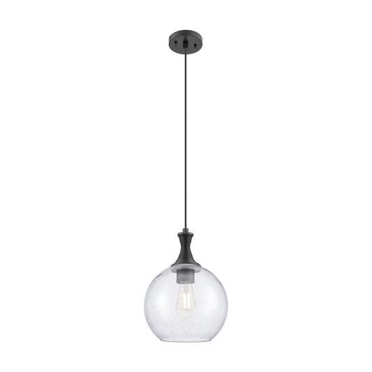 Innovations Astor 1Lt 10" Cord Mini Pendant, Black/Seedy - 415-1P-BK-G124-10